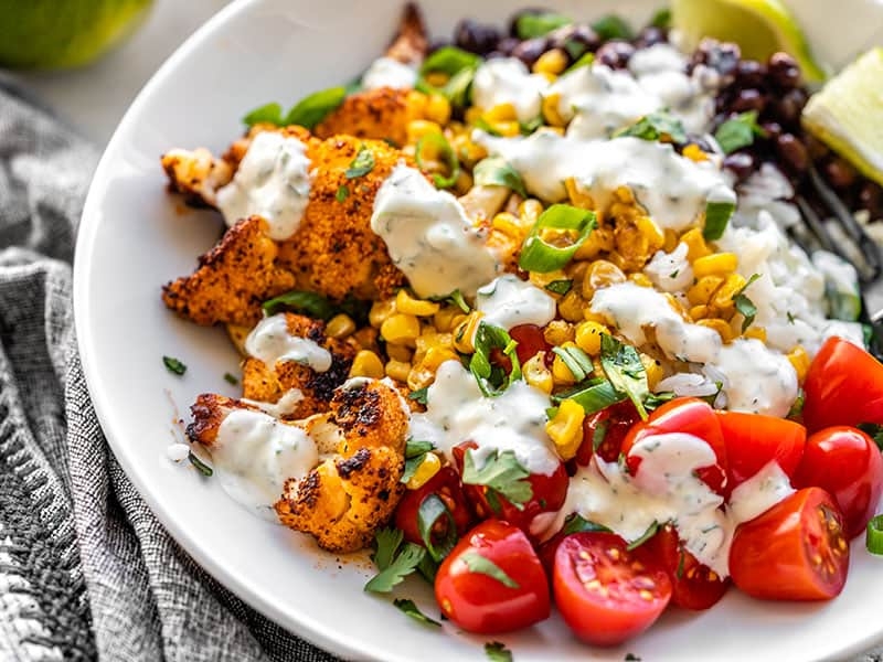 Roasted Cauliflower Taco Bowls