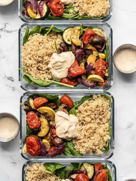 Roasted Vegetable Salad Meal Prep