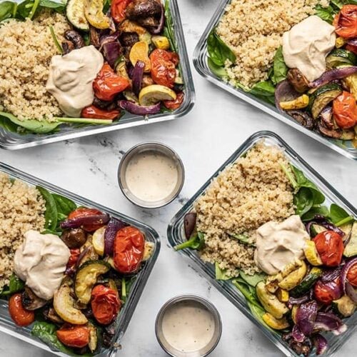 Roasted Vegetable Salad Meal Prep