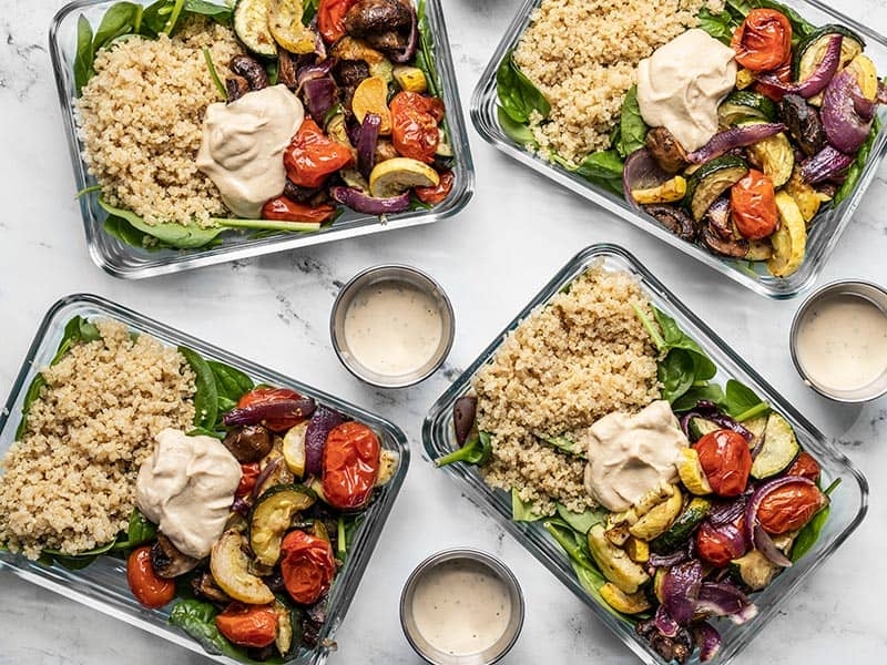 Roasted Vegetable Salad Meal Prep