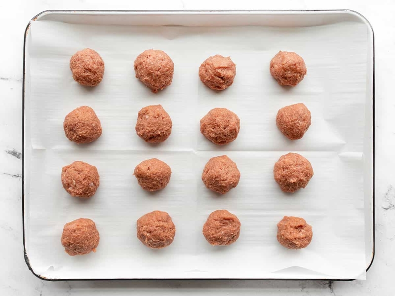 Sheet Pan BBQ Meatballs