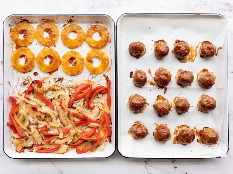 Sheet Pan BBQ Meatballs