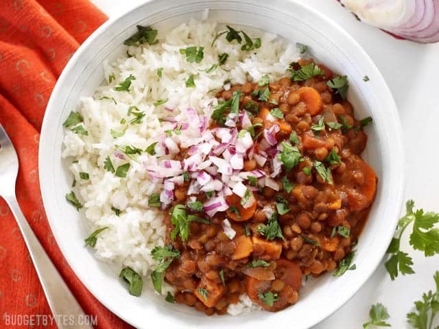 Slow Cooker Coconut Curry Lentils