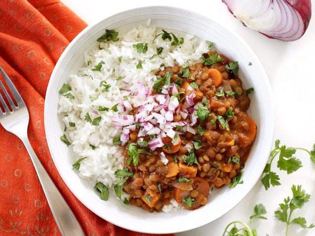 Slow Cooker Coconut Curry Lentils