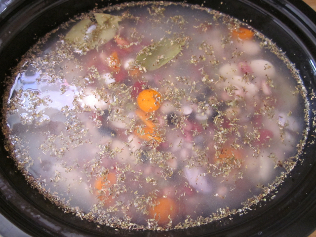 Slow Cooker Ham and Bean Soup