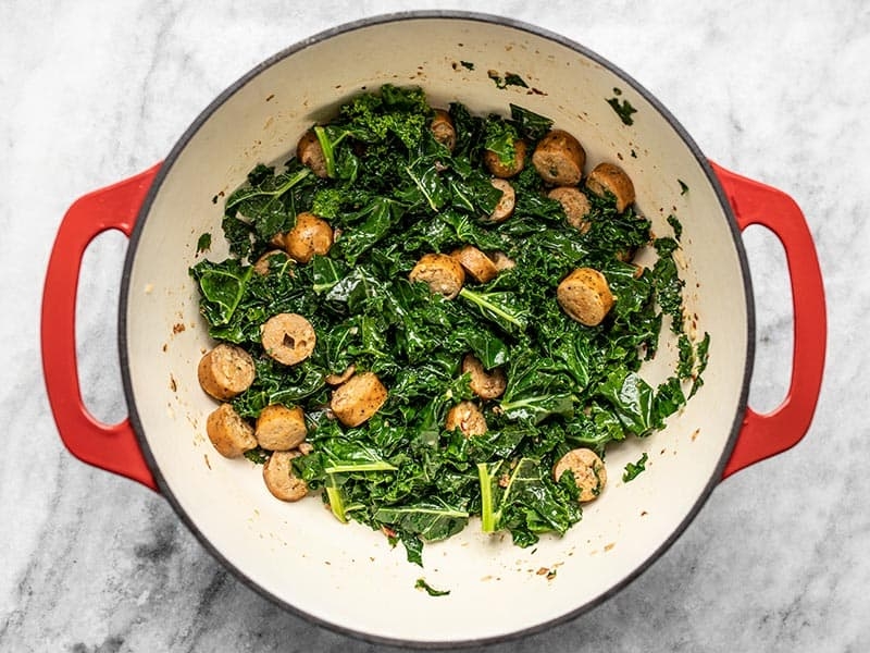 Spicy Orecchiette with Chicken Sausage and Kale