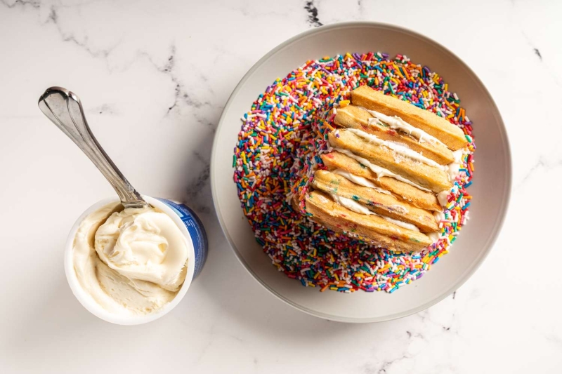 Funfetti Waffle Birthday Cake