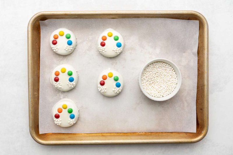 Rainbow Chocolate-Covered Cookies