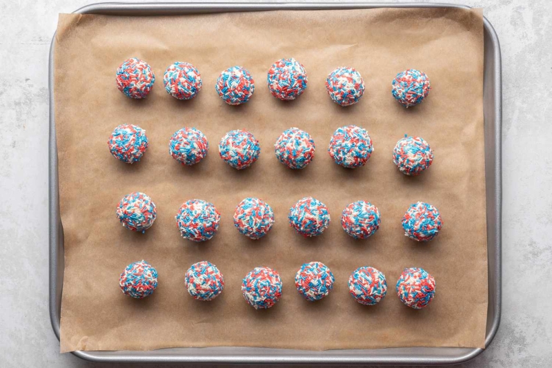 Red, White, and Blue Truffles