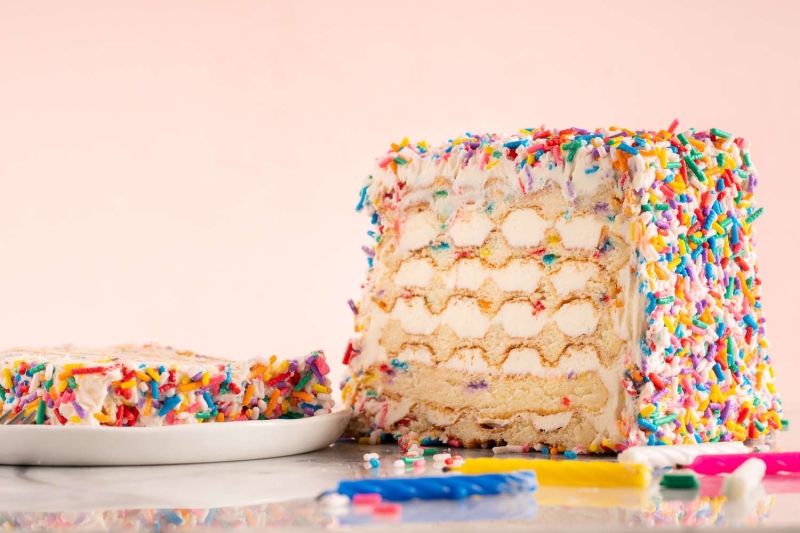 Funfetti Waffle Birthday Cake