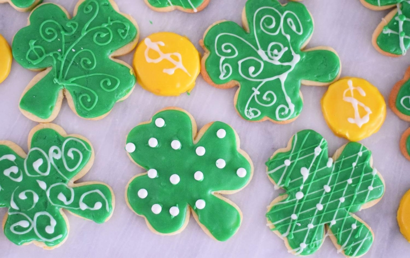 Shamrock Sugar Cookies