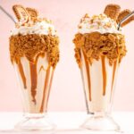 Toffee and Salted Caramel Biscoff Malted Milkshake