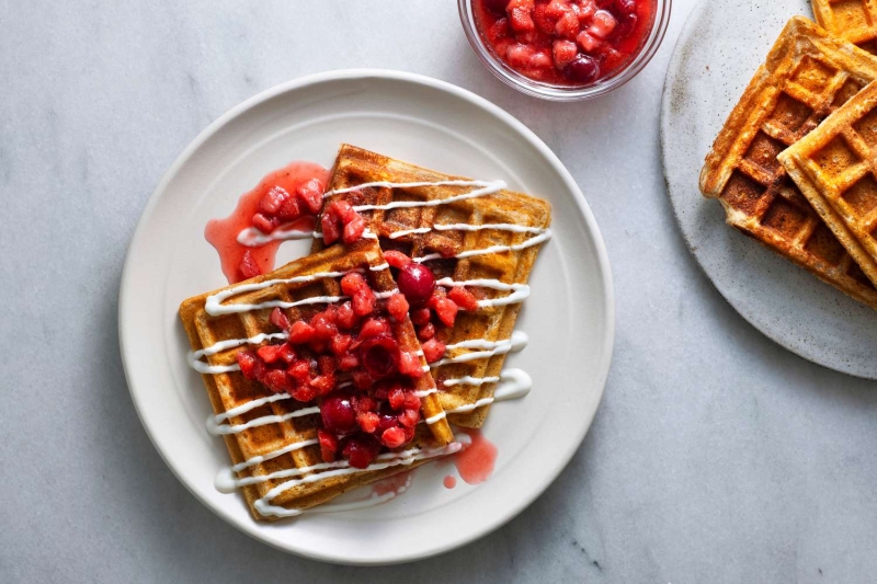 Buckwheat Waffles With Strawberry Compote Recipe