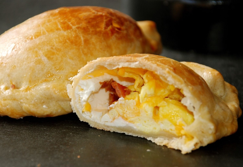 Breakfast Empanadas With Bacon and Eggs