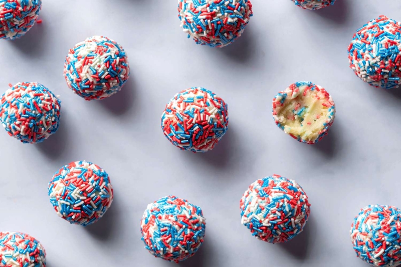 Red, White, and Blue Truffles