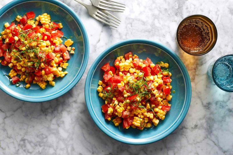 Tomato, Corn, and Basil Salad Recipe