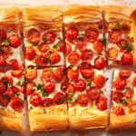 Tomato Tart With Fillo and Feta Cream Recipe