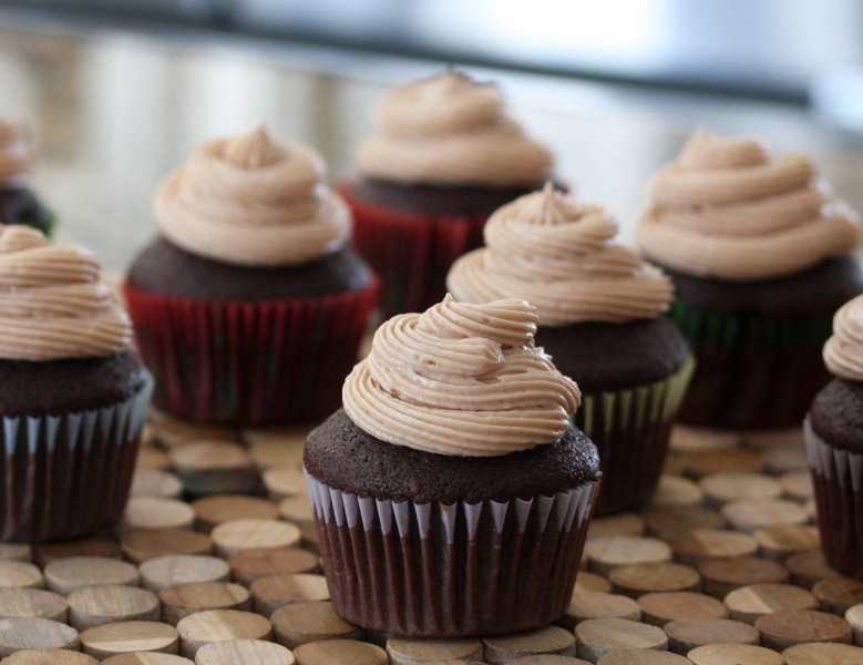 Chocolate Cupcakes With Malted Milk Frosting