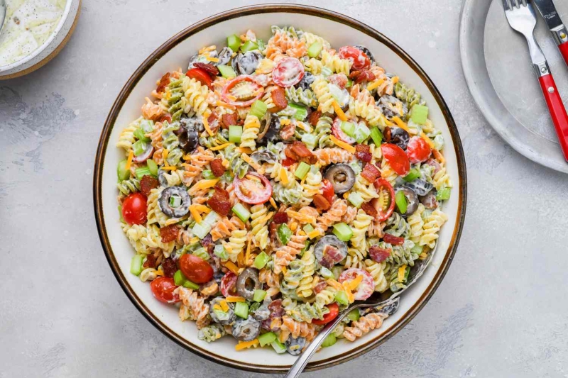 Bacon Ranch Pasta Salad Recipe