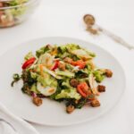 Tossed Salad With Homemade Croutons and Oil and Vinegar Dressing Recipe