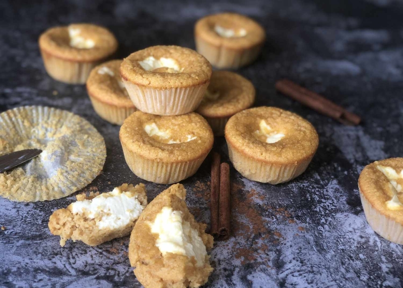 Keto Pumpkin Cream Cheese Muffins