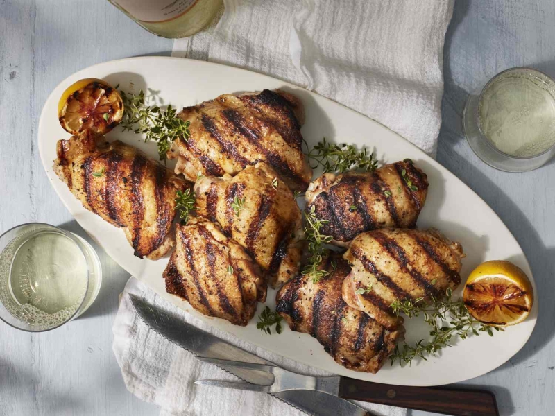 Grilled Bone-In Chicken Thighs