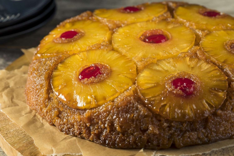 Vegan Pineapple Upside-Down Dump Cake