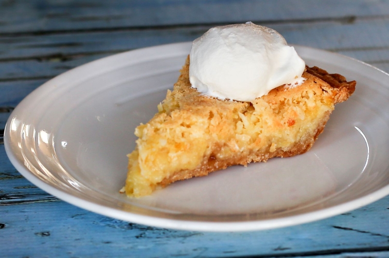 Pineapple Coconut Chess Pie