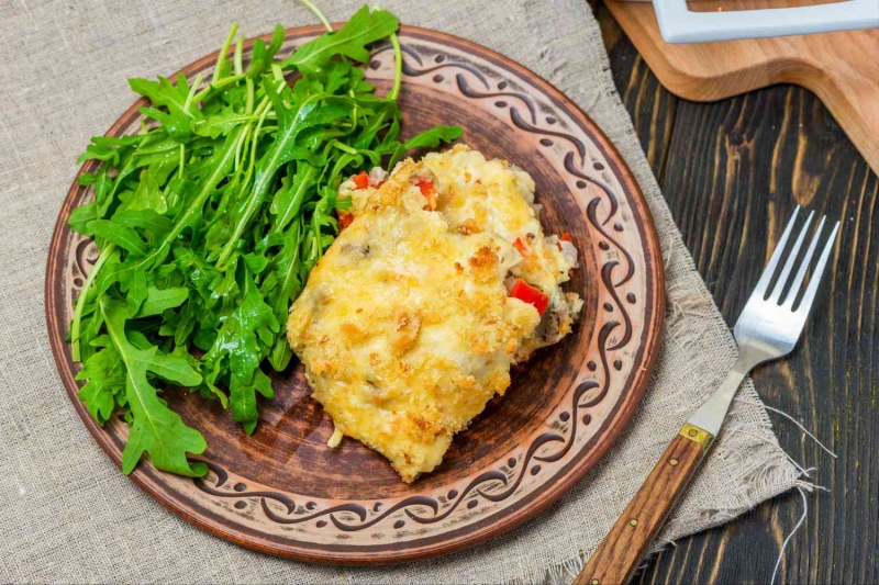 Baked Eggplant Casserole With Cheese