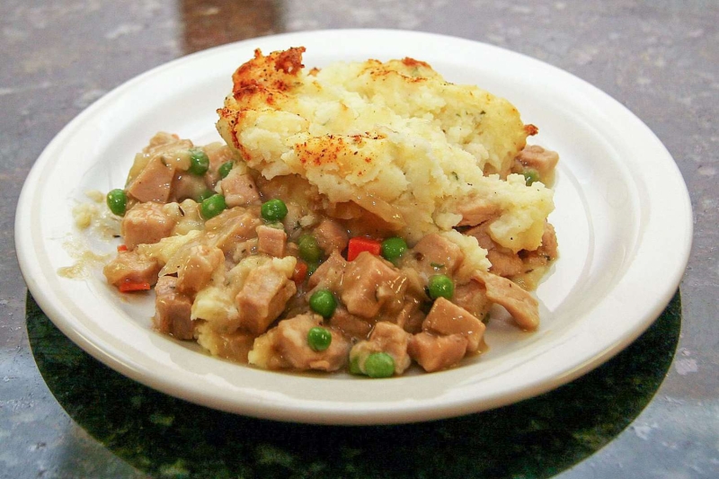 Pork and Mashed Potato Casserole