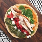 Chicken Provencal Wrap With Spinach, Goat Cheese and Peppadews