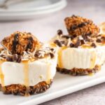 Girl Scout Samoas Mini Cheesecakes