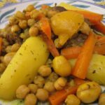 Moroccan Tagine With Carrots, Potatoes, and Chickpeas Recipe