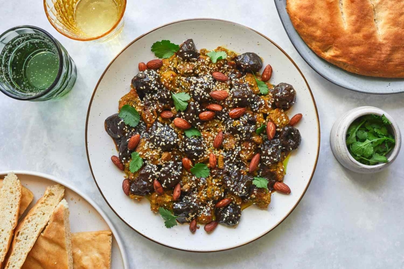 Pressure Cooker Moroccan Lamb or Beef Tagine With Prunes