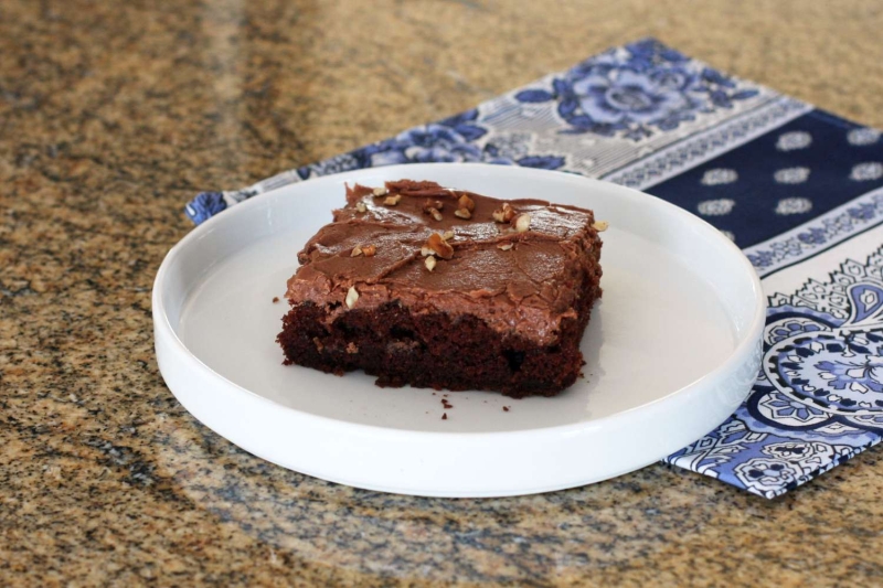 Texas Sheet Cake With Chocolate Buttermilk Frosting