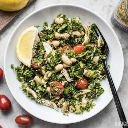 Kale White Bean and Pesto Salad