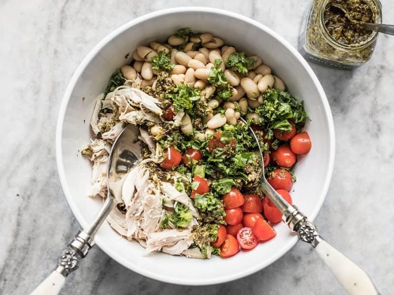 Kale White Bean and Pesto Salad