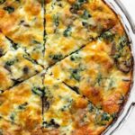 Spinach and Mushroom Crustless Quiche