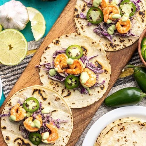 Tajín Shrimp Tacos