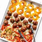 Sheet Pan BBQ Meatballs