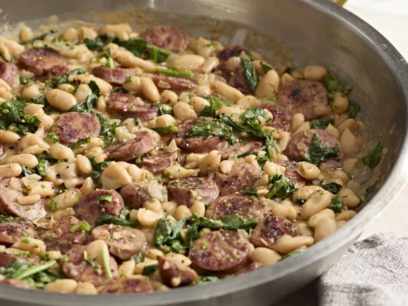 Chicken Sausage White Bean Skillet