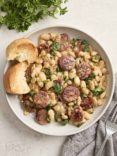 Chicken Sausage White Bean Skillet