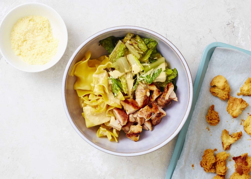 Grilled Chicken Caesar Pasta Salad