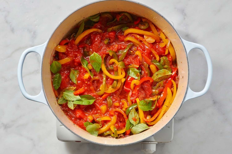 Classic Italian Peperonata (Braised Sweet Peppers)