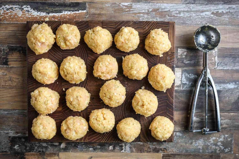 Turkey Meatballs Baked With Parmesan Cheese