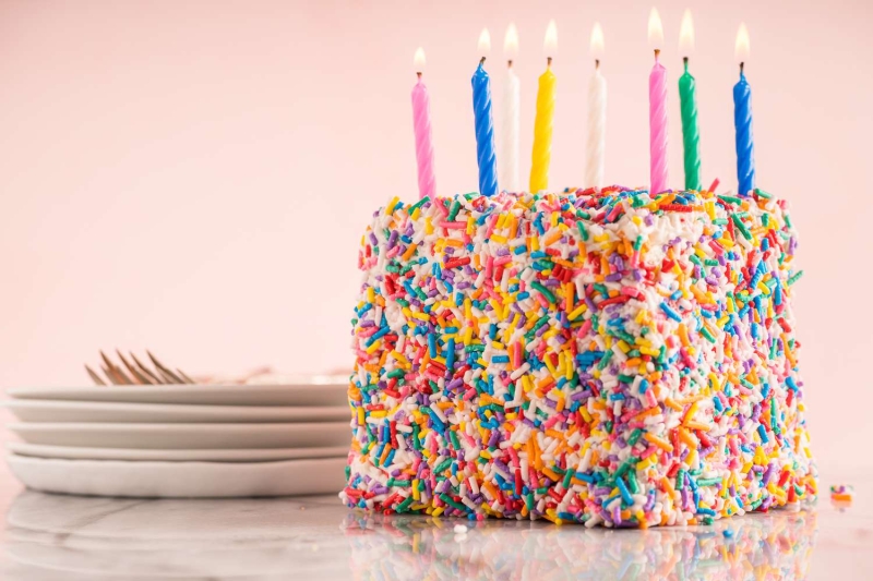 Funfetti Waffle Birthday Cake