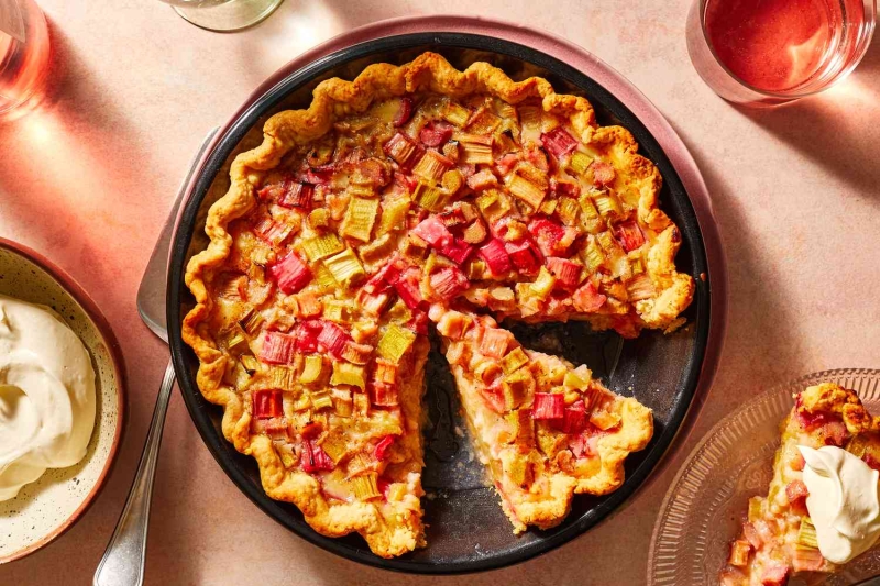 Classic Rhubarb Custard Pie (With Crust Recipe)