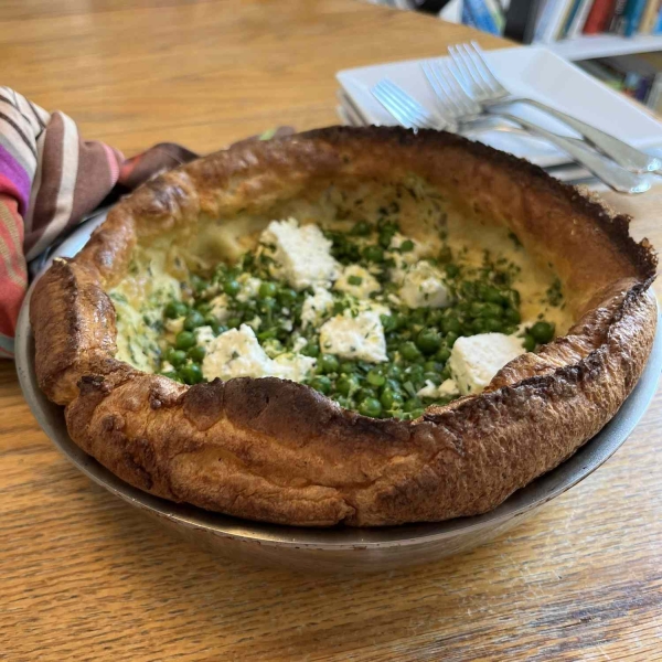 Savory Dutch Baby With Boursin and Peas