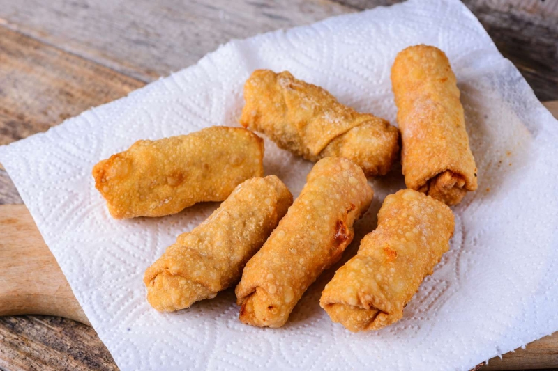 Thanksgiving Egg Rolls With Sweet-and-Sour Cranberry Sauce