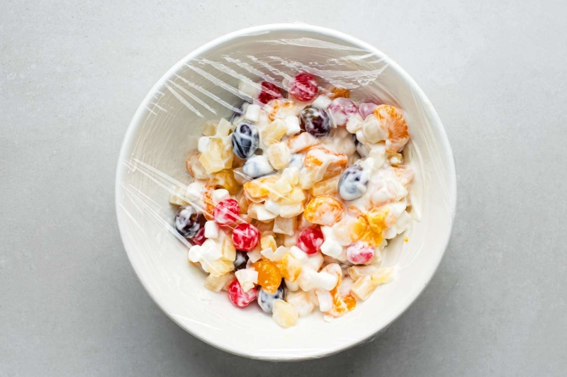 Ambrosia Fruit Salad With Sour Cream Dressing